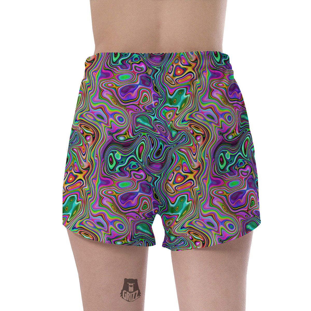 Bubble Psychedelic Print Pattern Women's Shorts-grizzshop