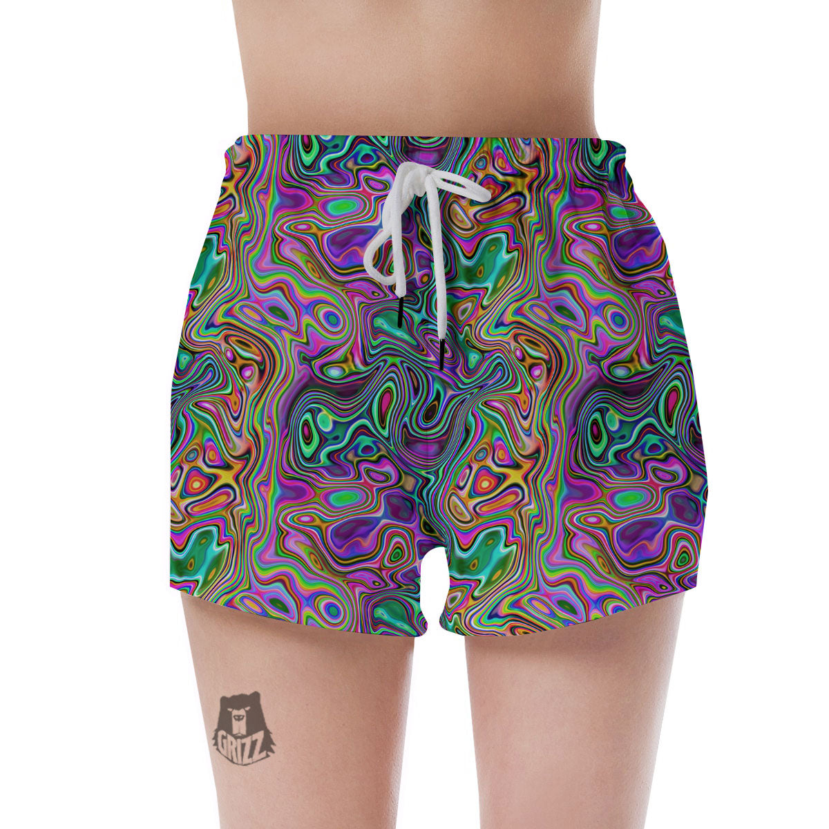 Bubble Psychedelic Print Pattern Women's Shorts-grizzshop