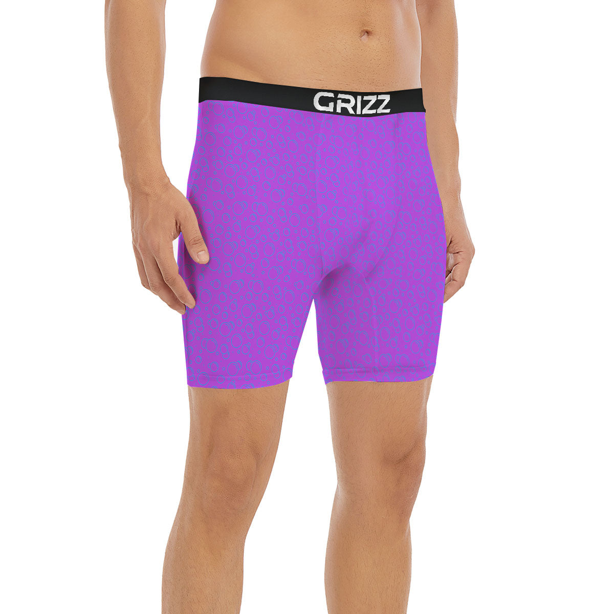 Bubble Purple Print Pattern Boxer Briefs-grizzshop
