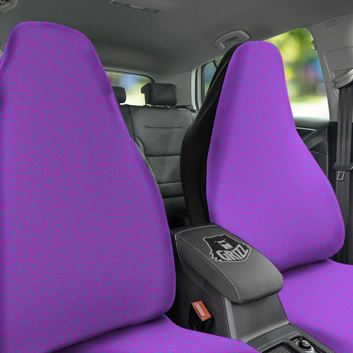 Bubble Purple Print Pattern Car Seat Covers-grizzshop