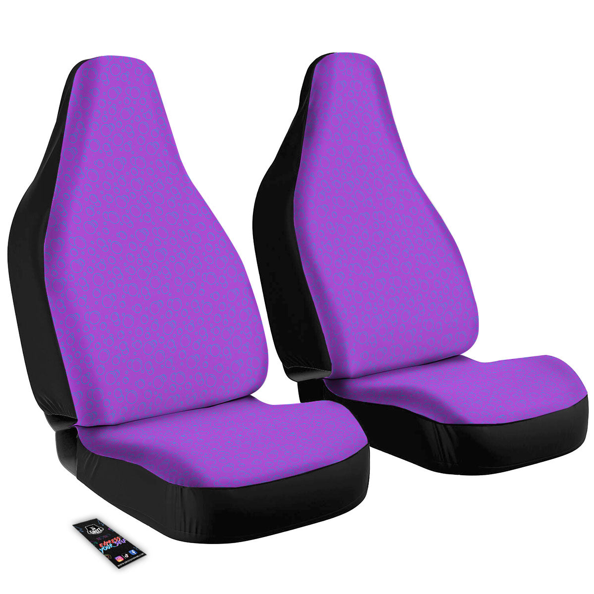 Bubble Purple Print Pattern Car Seat Covers-grizzshop