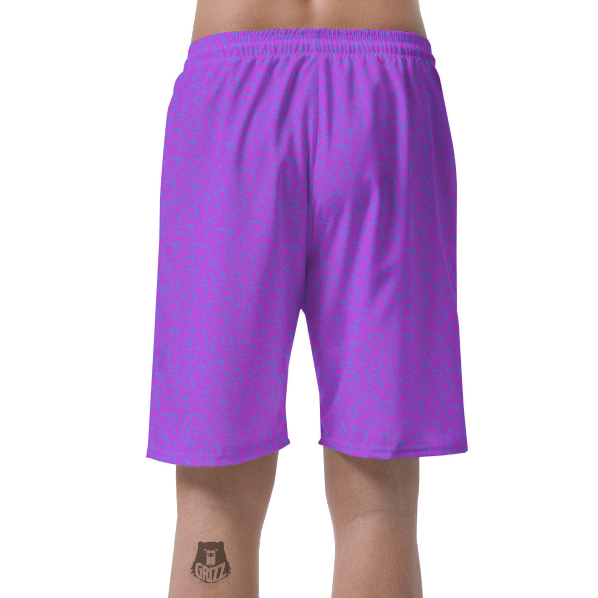 Bubble Purple Print Pattern Men's Shorts-grizzshop