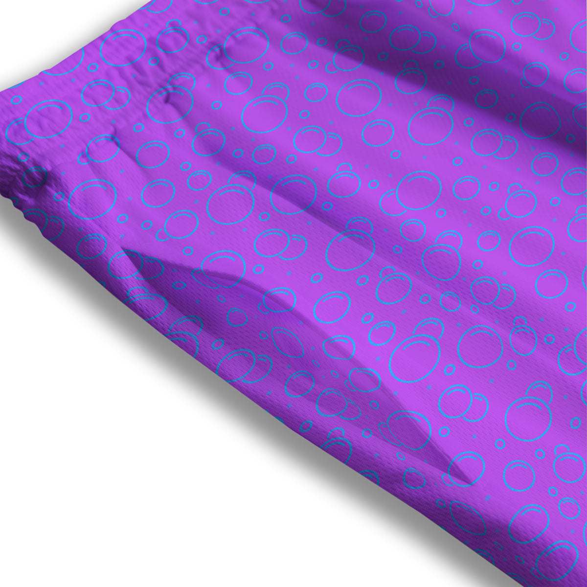Bubble Purple Print Pattern Mesh Shorts-grizzshop