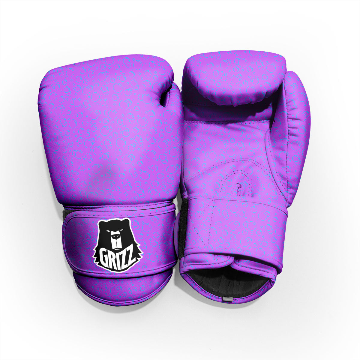 Bubble Purple Print Pattern Sparring Gloves-grizzshop