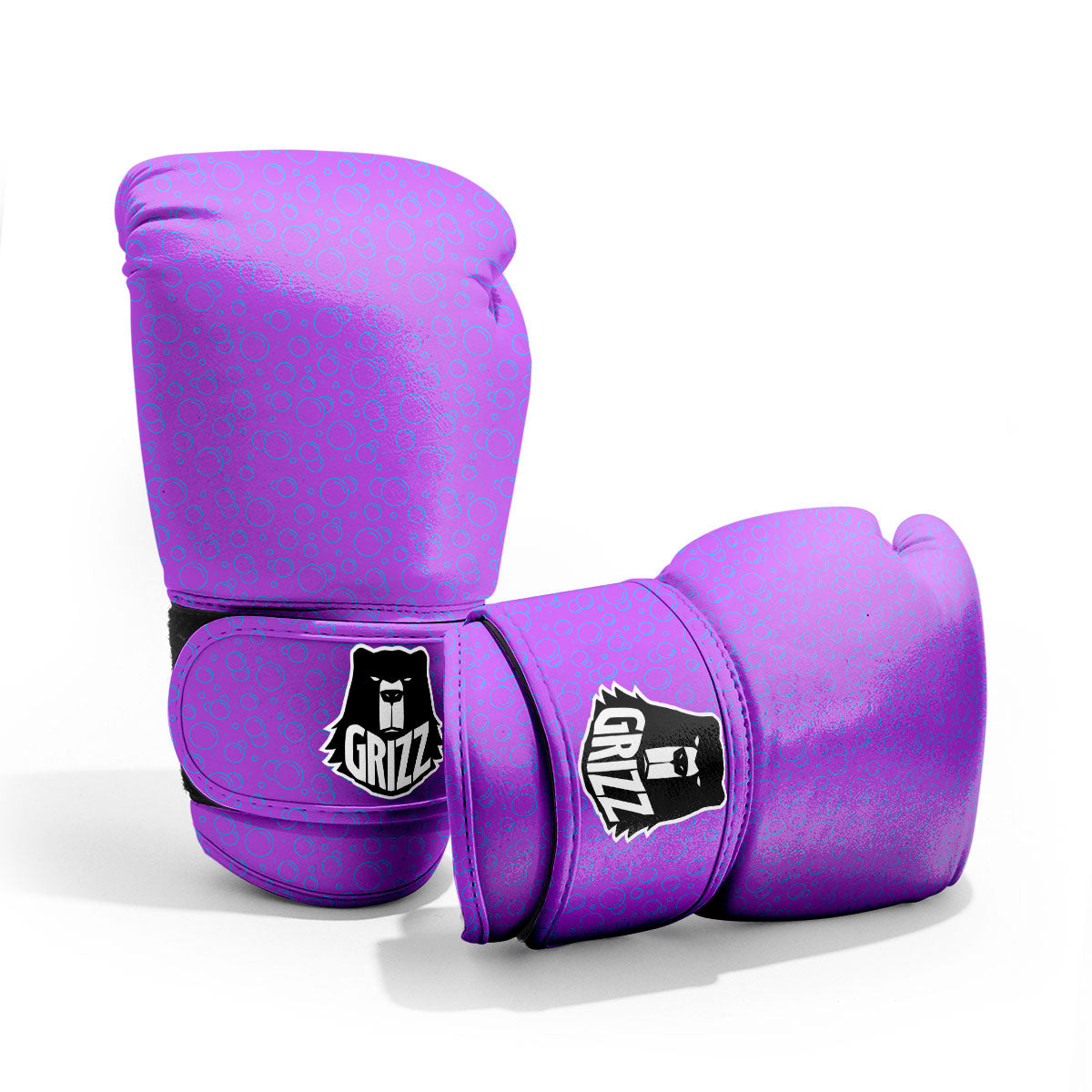 Bubble Purple Print Pattern Sparring Gloves-grizzshop