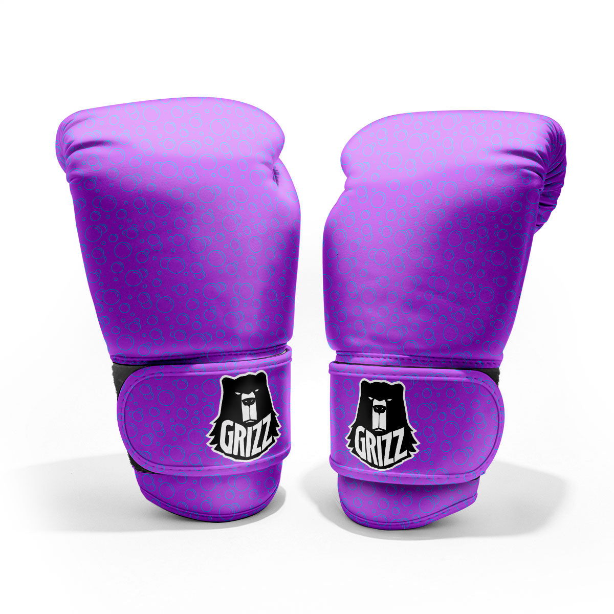 Bubble Purple Print Pattern Sparring Gloves-grizzshop