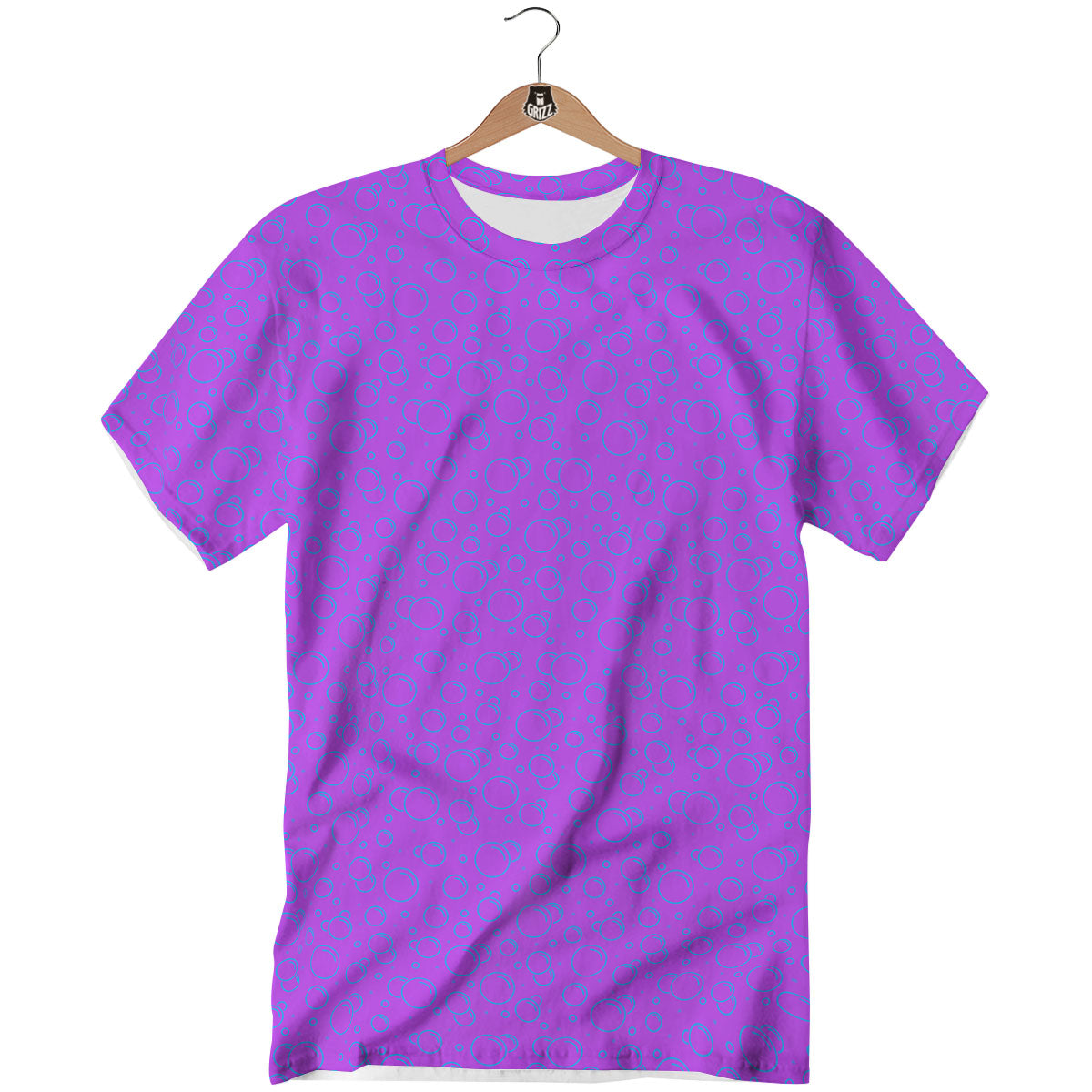 Bubble Purple Print Pattern T-Shirt-grizzshop