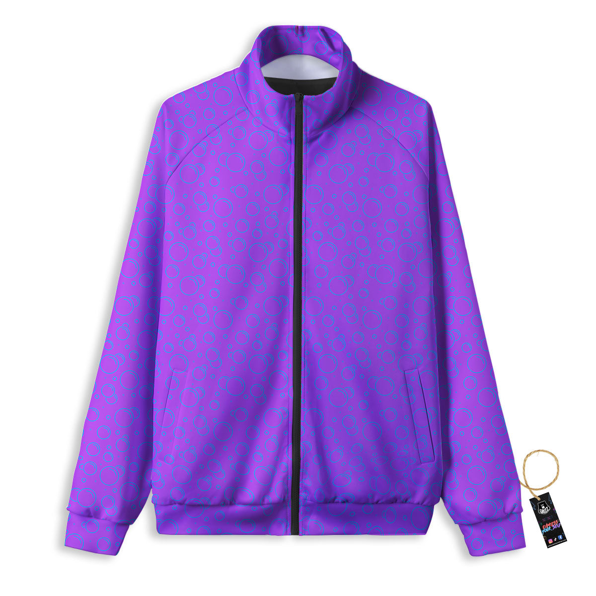 Bubble Purple Print Pattern Track Jacket-grizzshop