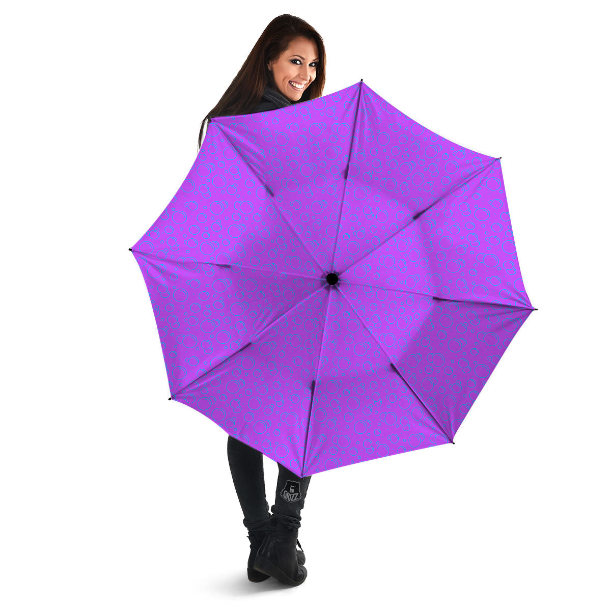 Bubble Purple Print Pattern Umbrella-grizzshop