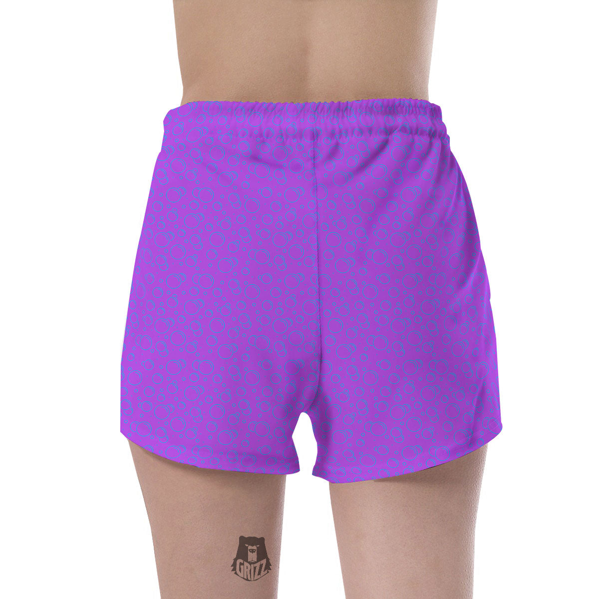 Bubble Purple Print Pattern Women's Shorts-grizzshop