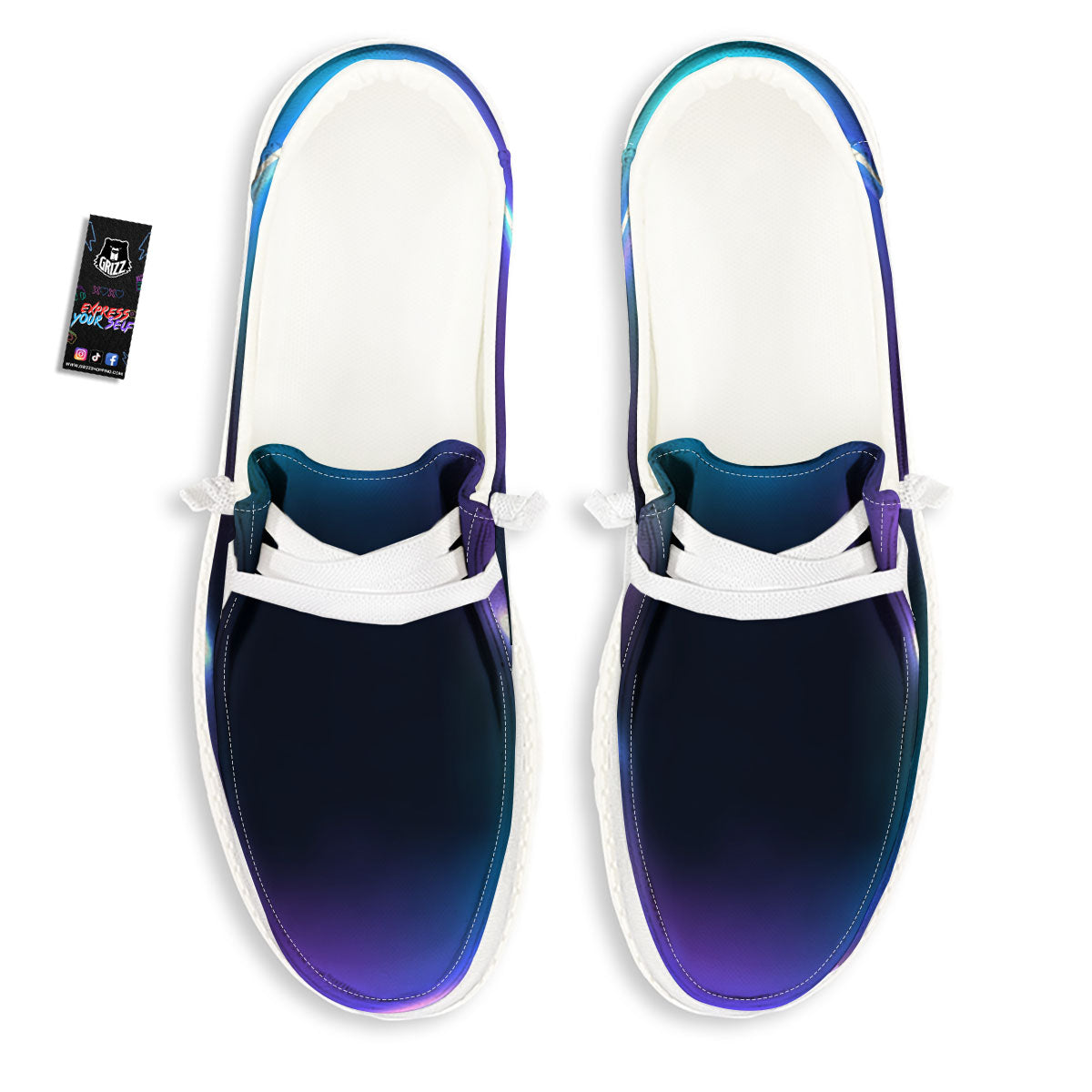 Bubble Rave Print Black Loafers-grizzshop