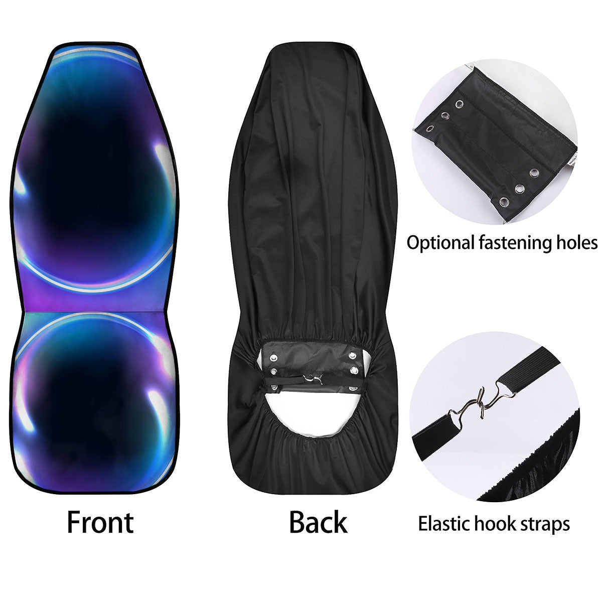 Bubble Rave Print Car Seat Covers-grizzshop