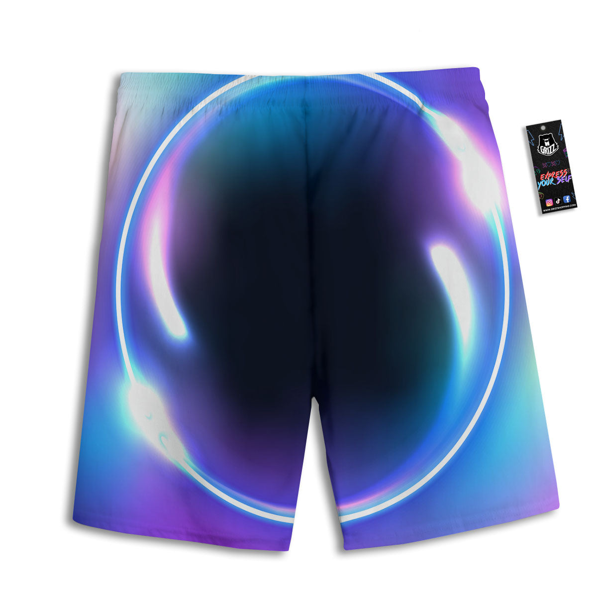 Bubble Rave Print Men's Athletic Shorts