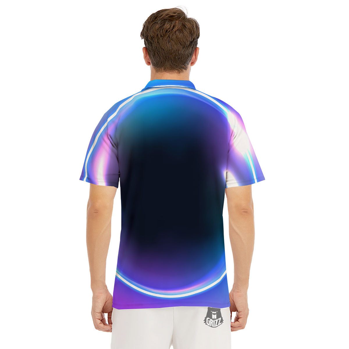 Bubble Rave Print Men's Golf Shirts-grizzshop