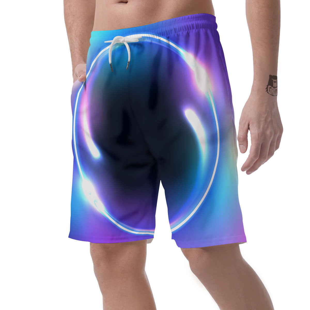 Bubble Rave Print Men's Shorts-grizzshop