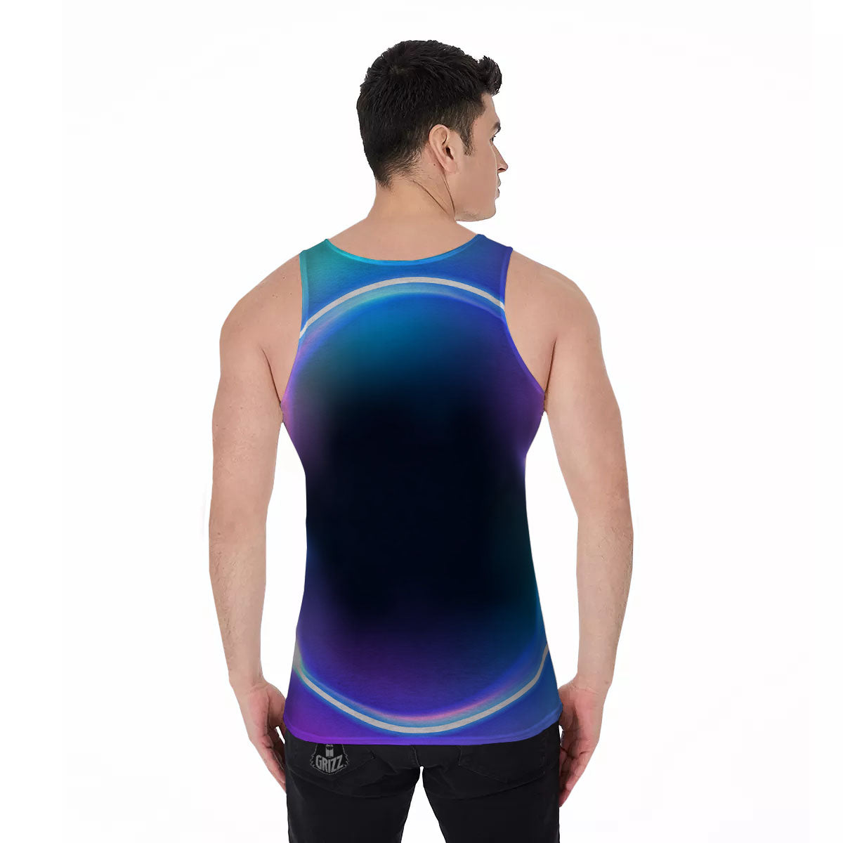 Bubble Rave Print Men's Tank Top-grizzshop