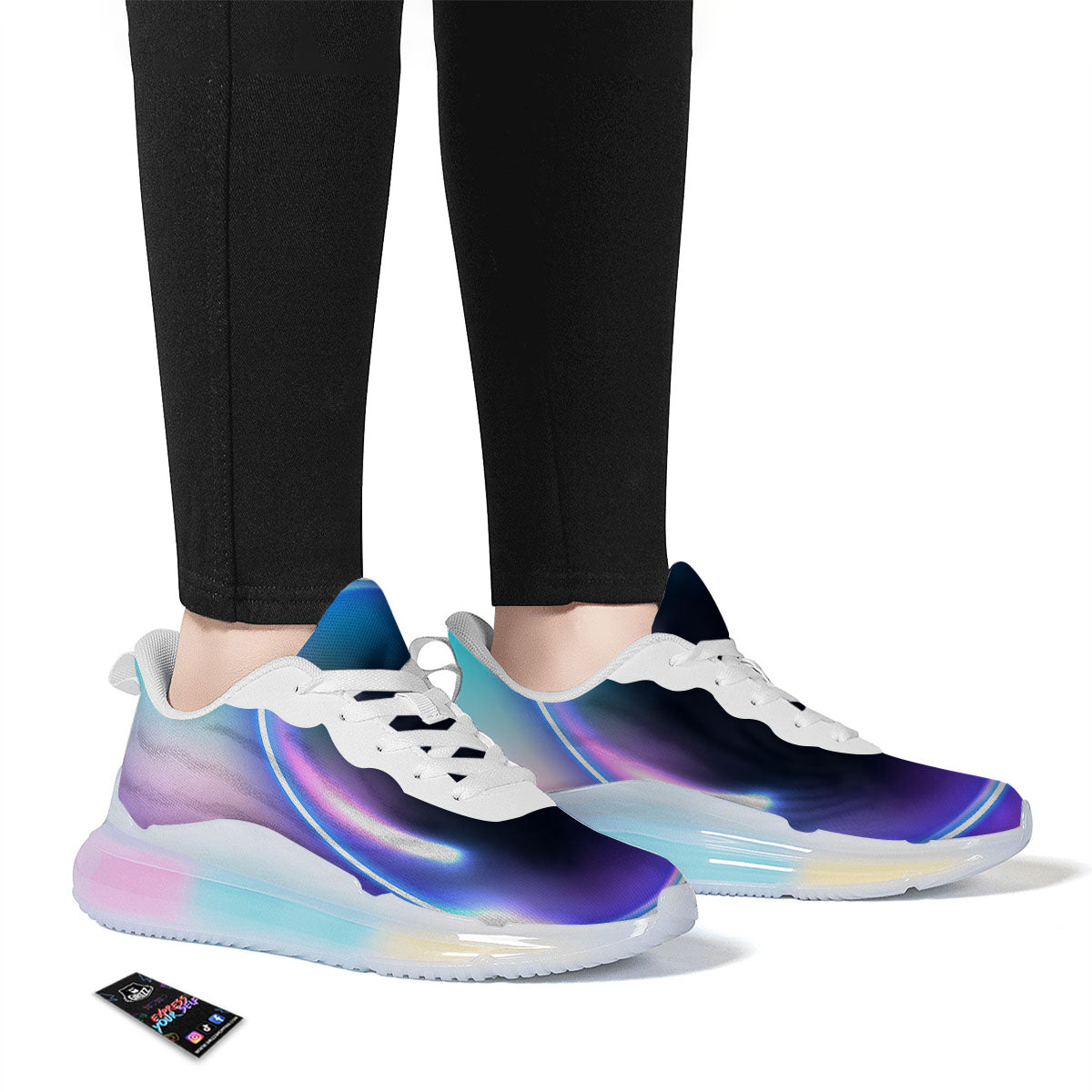 Bubble Rave Print Running Sneakers-grizzshop