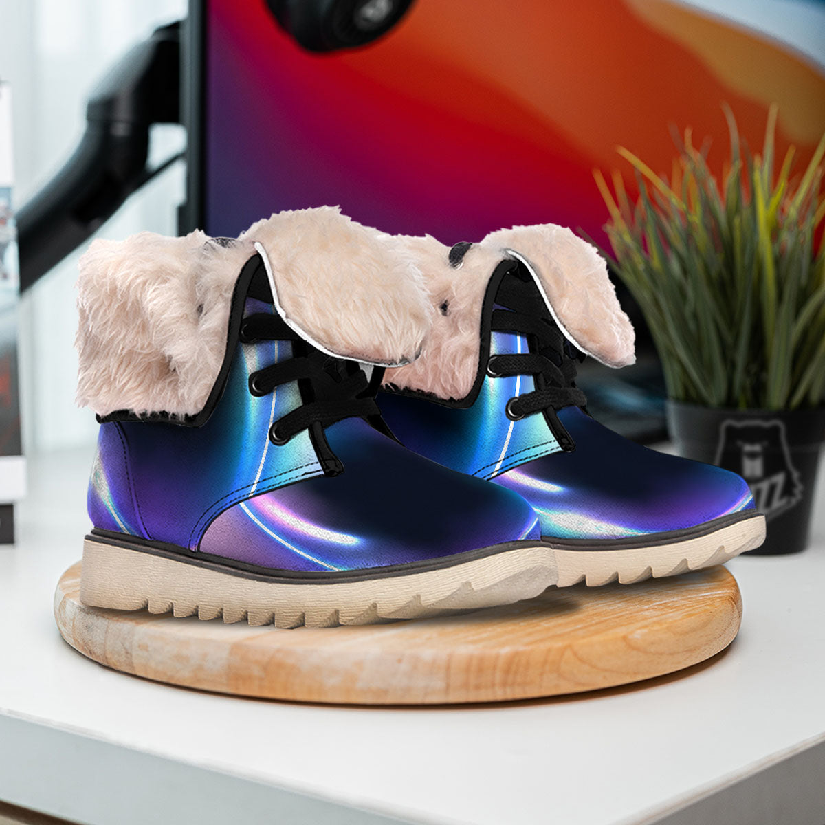 Bubble Rave Print Snow Boots-grizzshop