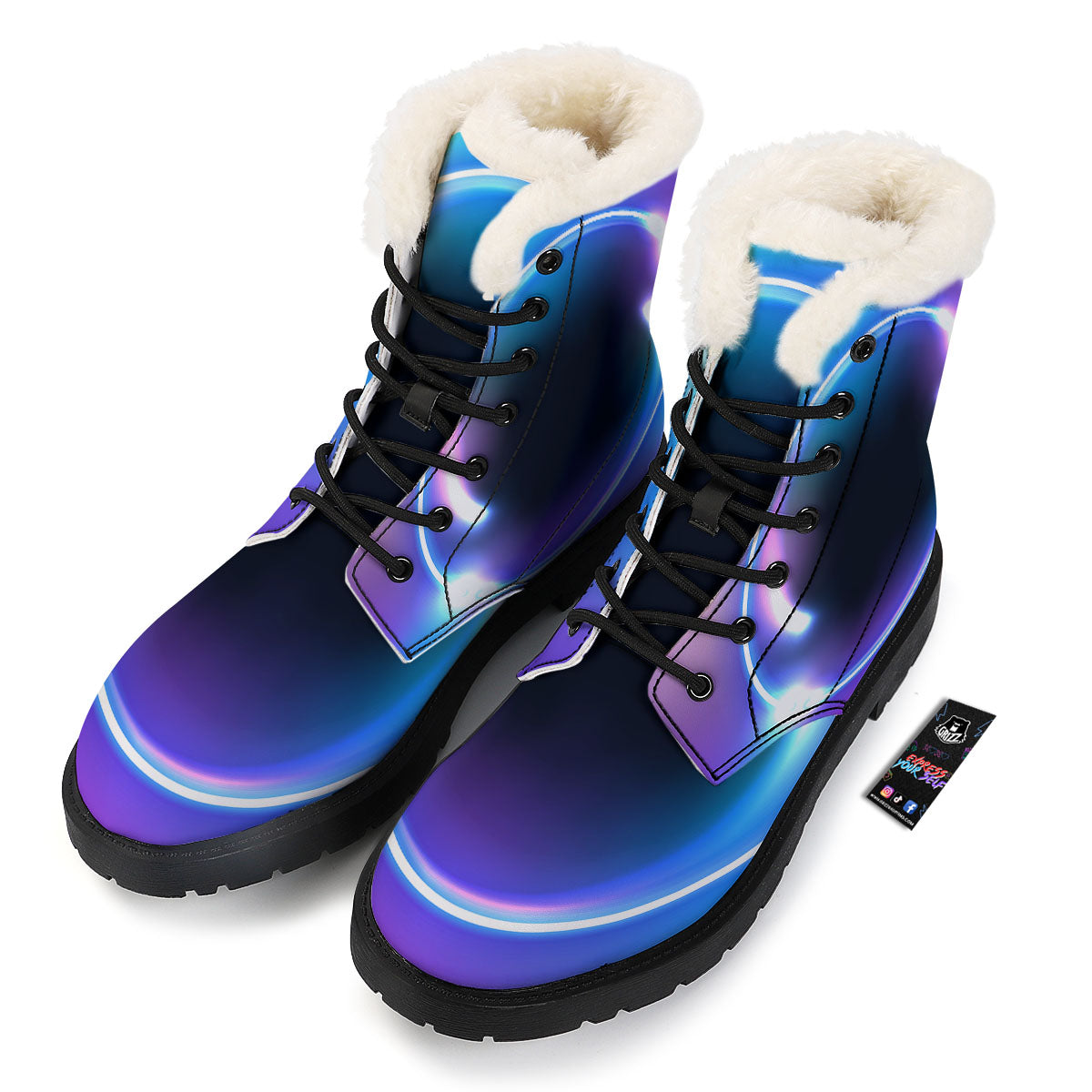 Bubble Rave Print Winter Boots-grizzshop