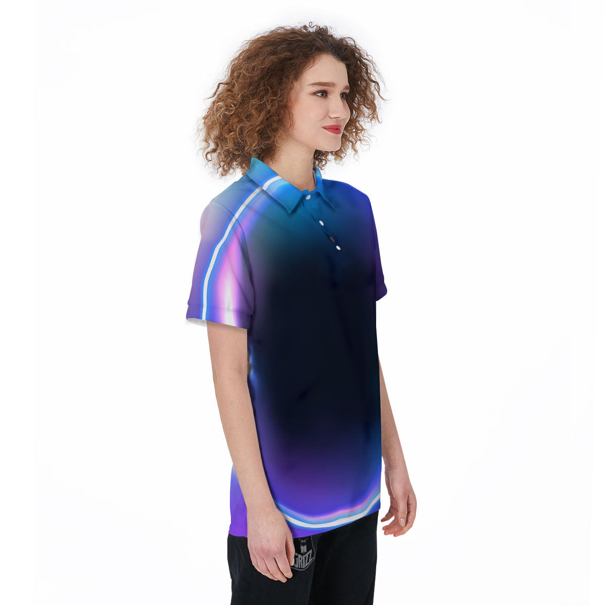 Bubble Rave Print Women's Golf Shirts-grizzshop