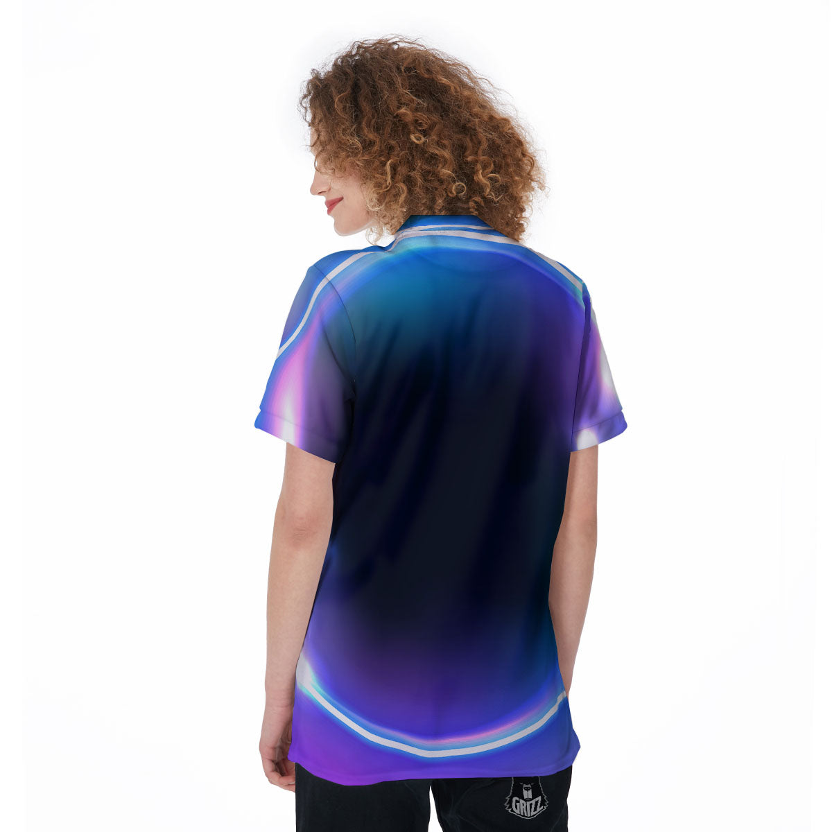 Bubble Rave Print Women's Golf Shirts-grizzshop