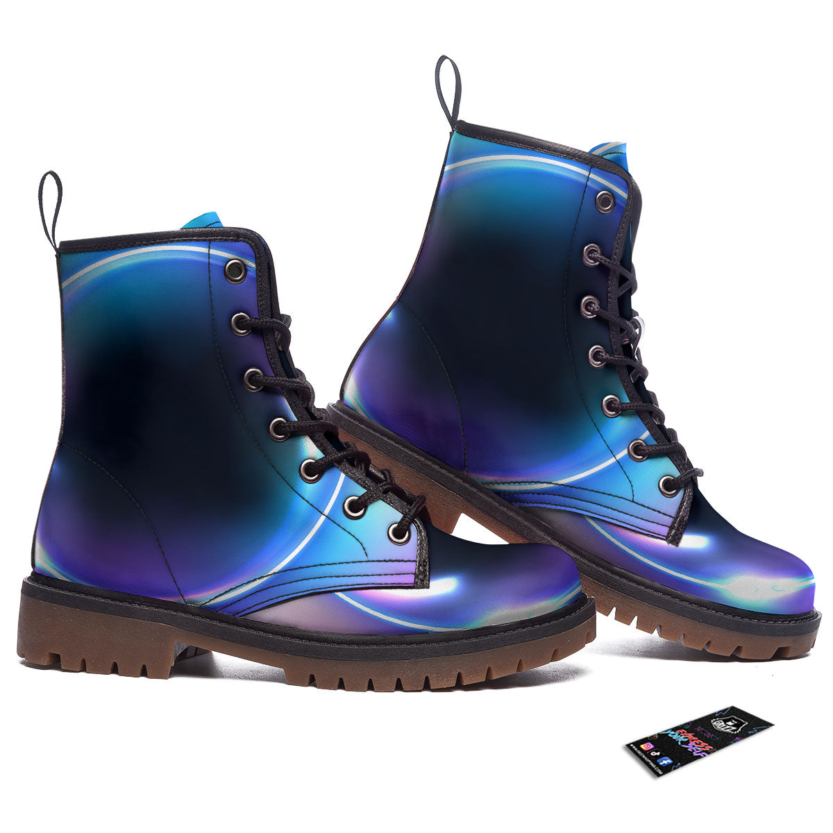 Bubble Rave Print Work Boots-grizzshop