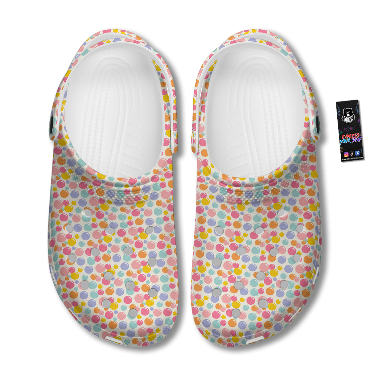 Bubble Soap Colorful Print Clog-grizzshop