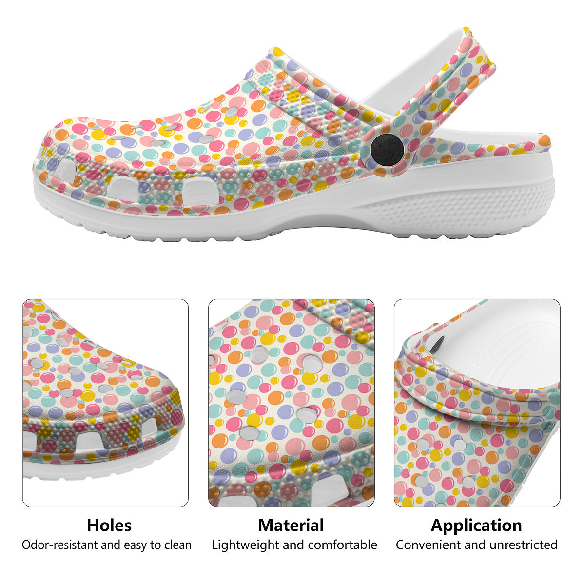 Bubble Soap Colorful Print Clog-grizzshop