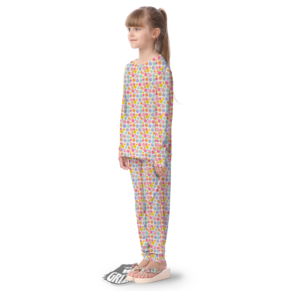 Bubble Soap Colorful Print Kid's Pajamas-grizzshop