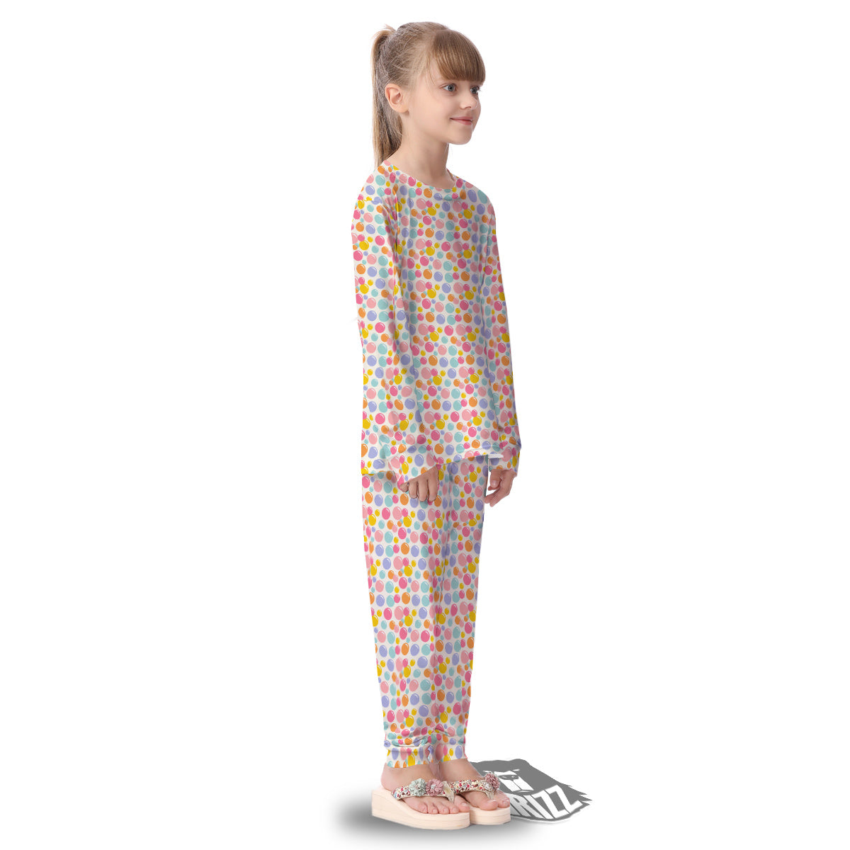 Bubble Soap Colorful Print Kid's Pajamas-grizzshop