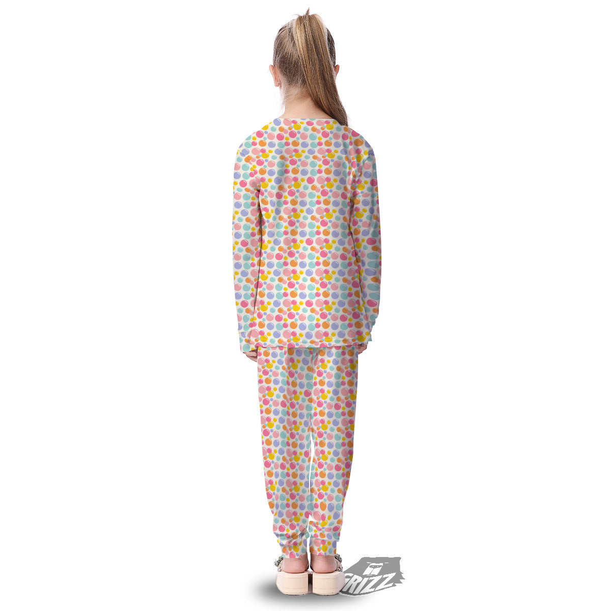 Bubble Soap Colorful Print Kid's Pajamas-grizzshop