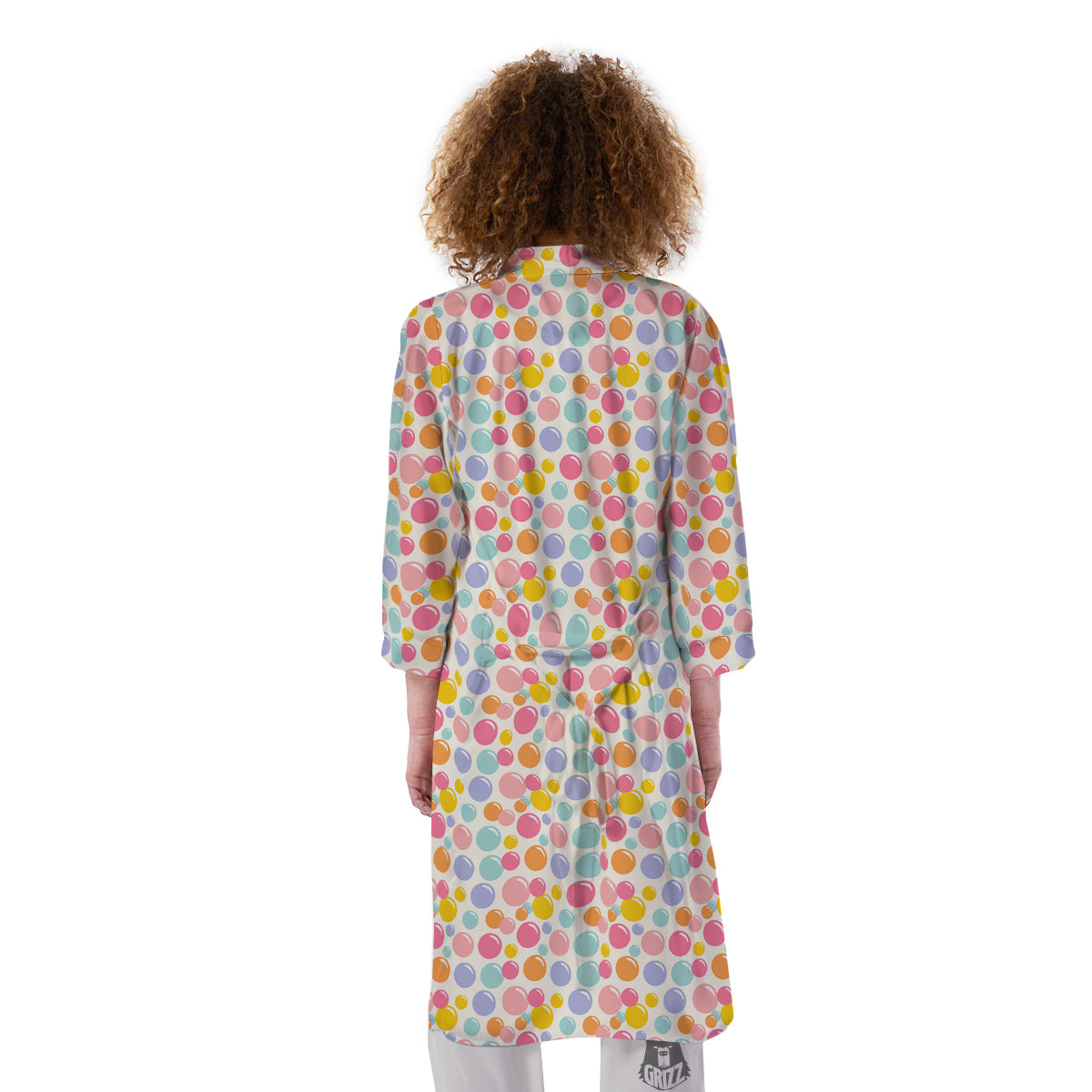 Bubble Soap Colorful Print Kimono-grizzshop