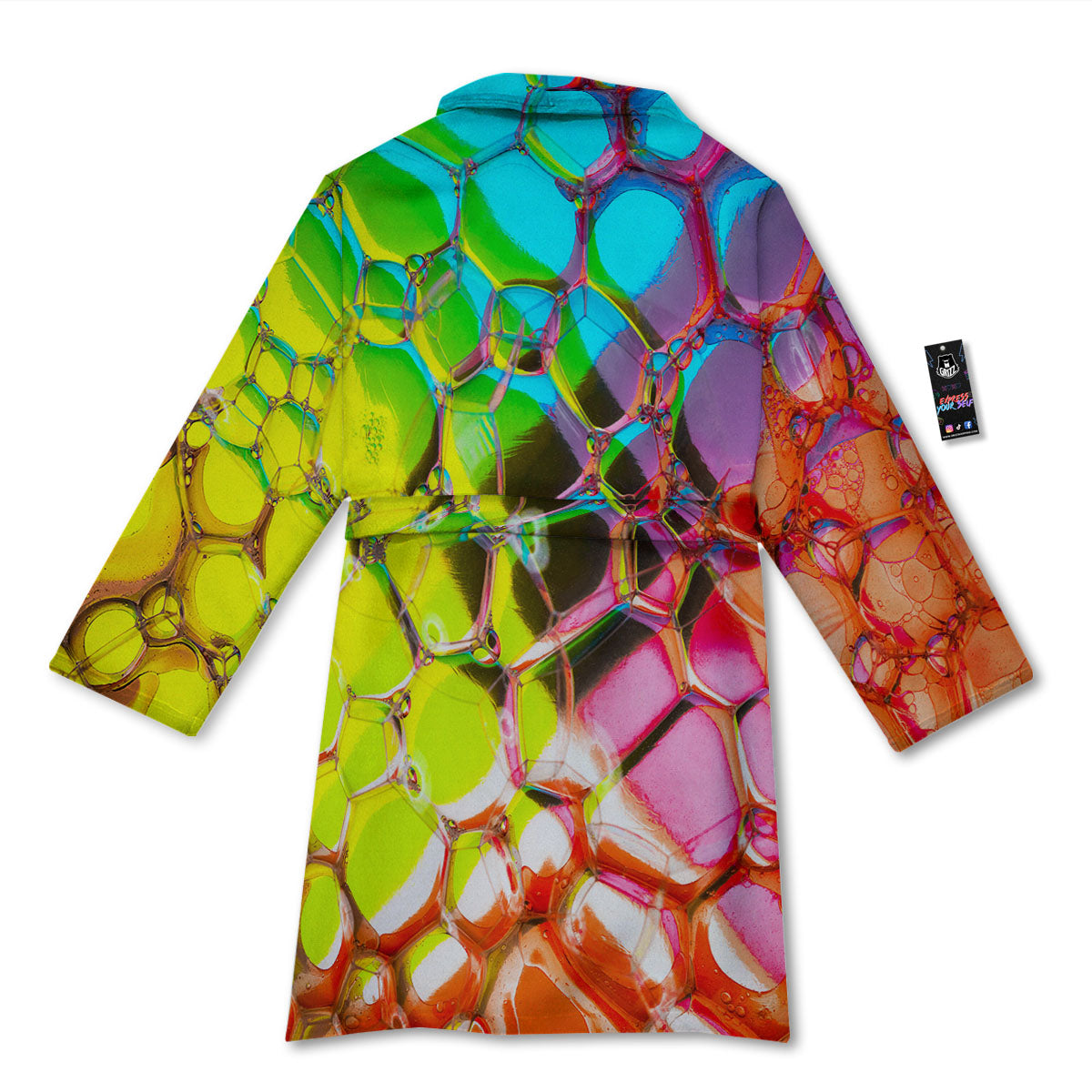 Bubble Soap Psychedelic Print Bathrobe-grizzshop