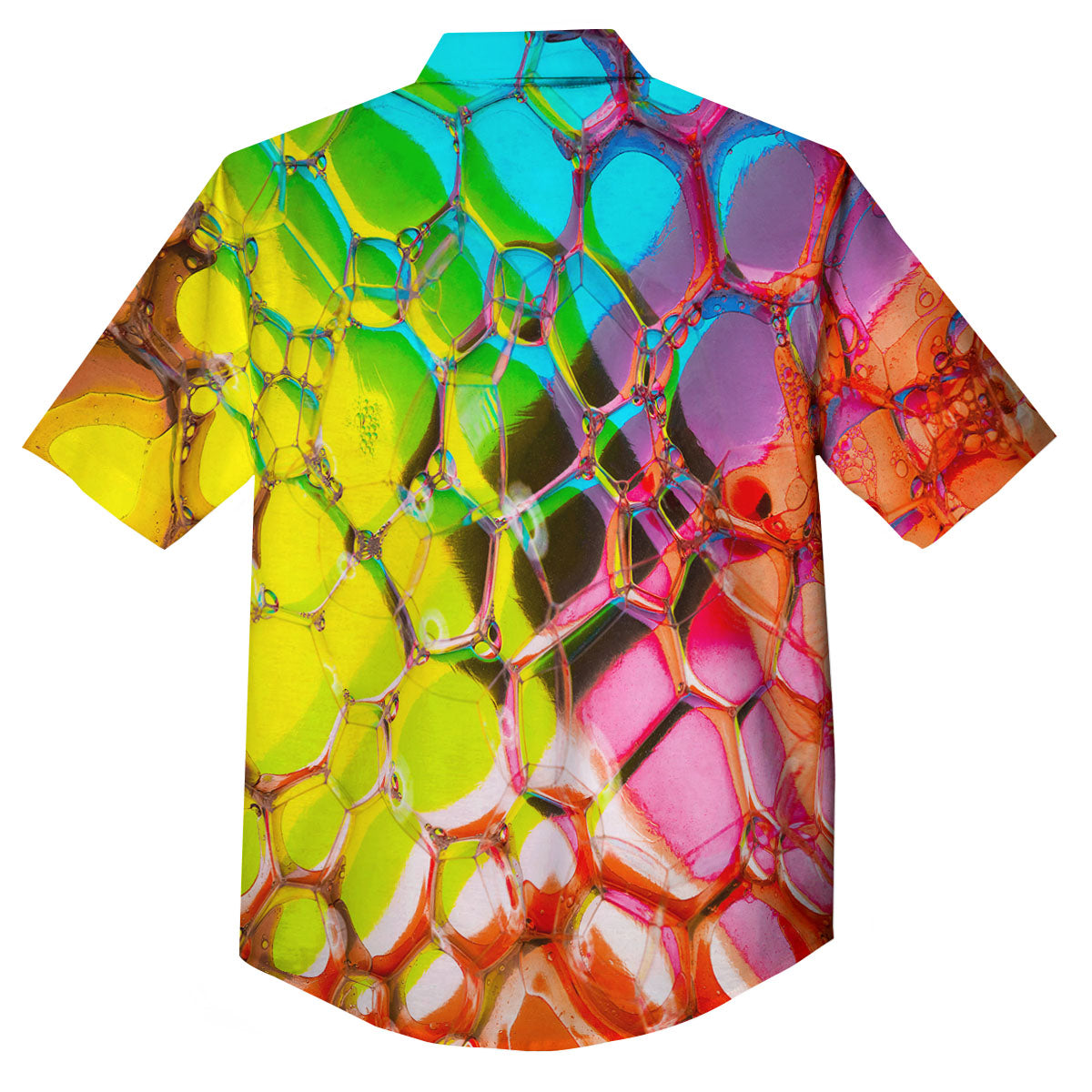 Bubble Soap Psychedelic Print Button Up Shirt-grizzshop