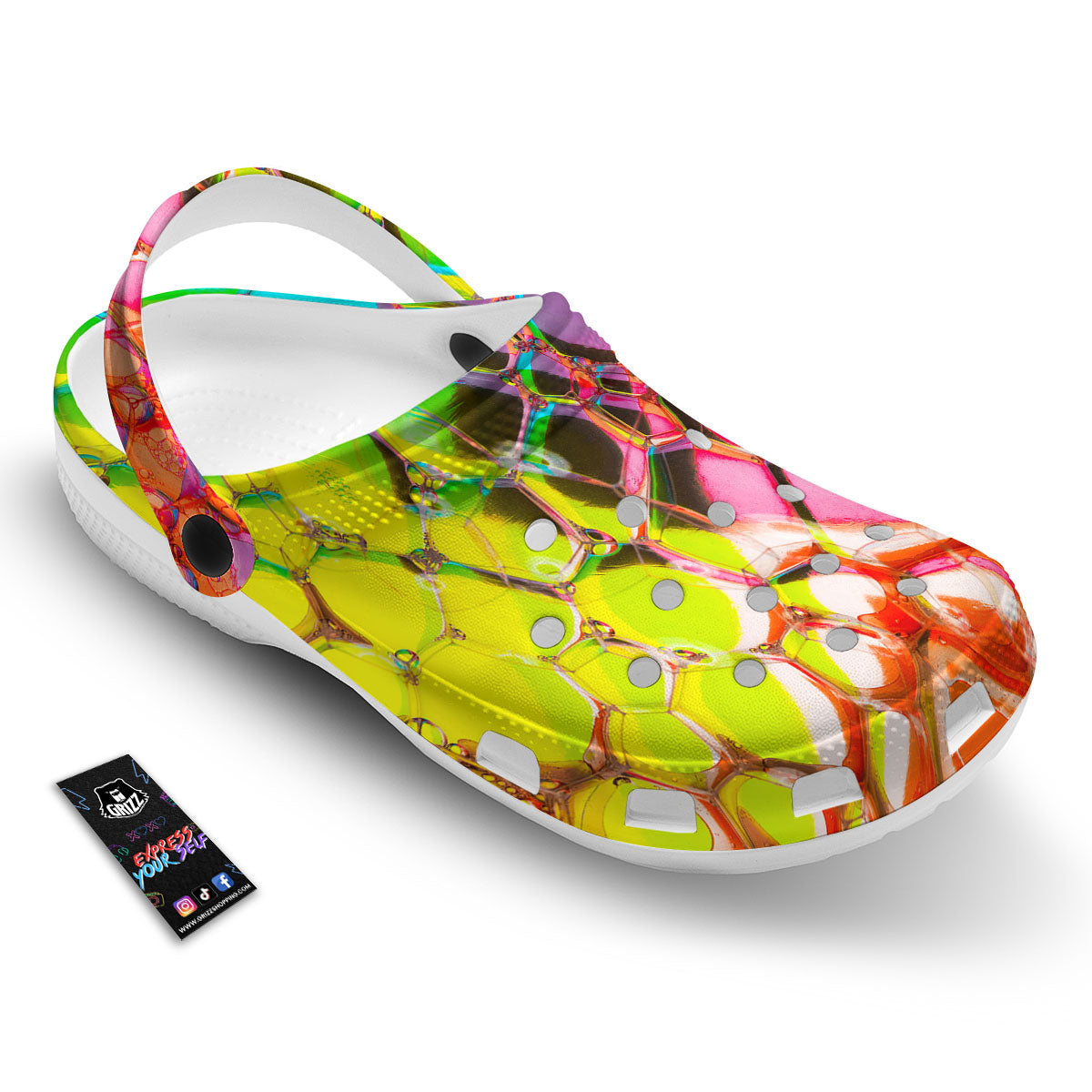 Bubble Soap Psychedelic Print Clog-grizzshop