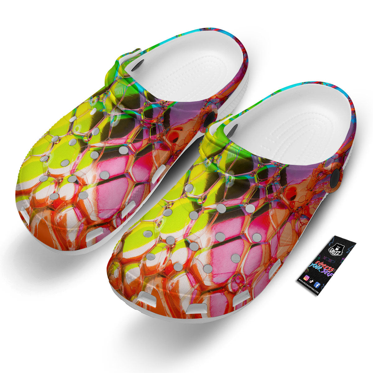 Bubble Soap Psychedelic Print Clog-grizzshop