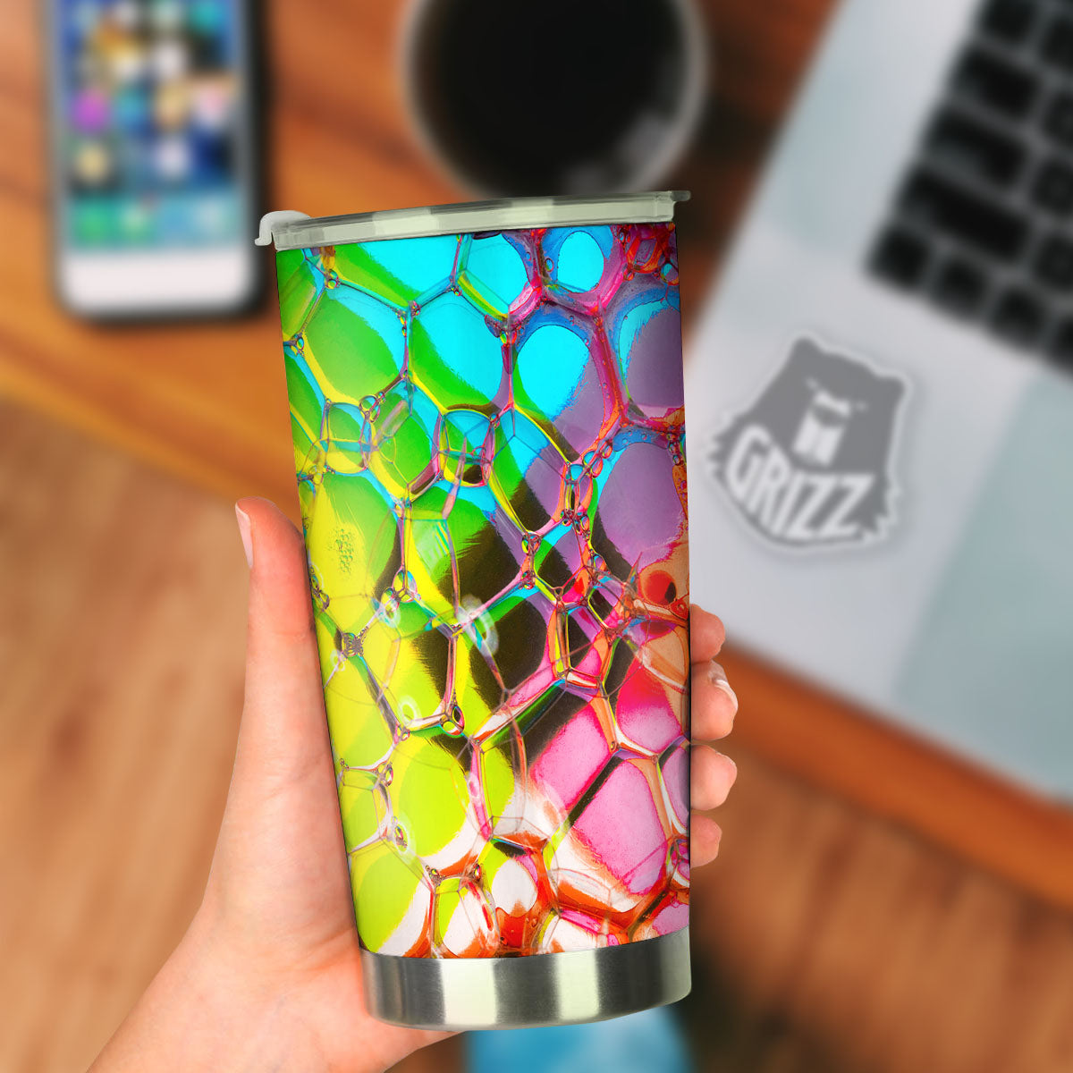 Bubble Soap Psychedelic Print Tumbler-grizzshop