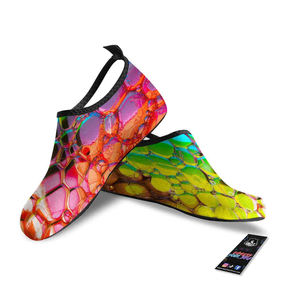 Bubble Soap Psychedelic Print Water Shoes-grizzshop
