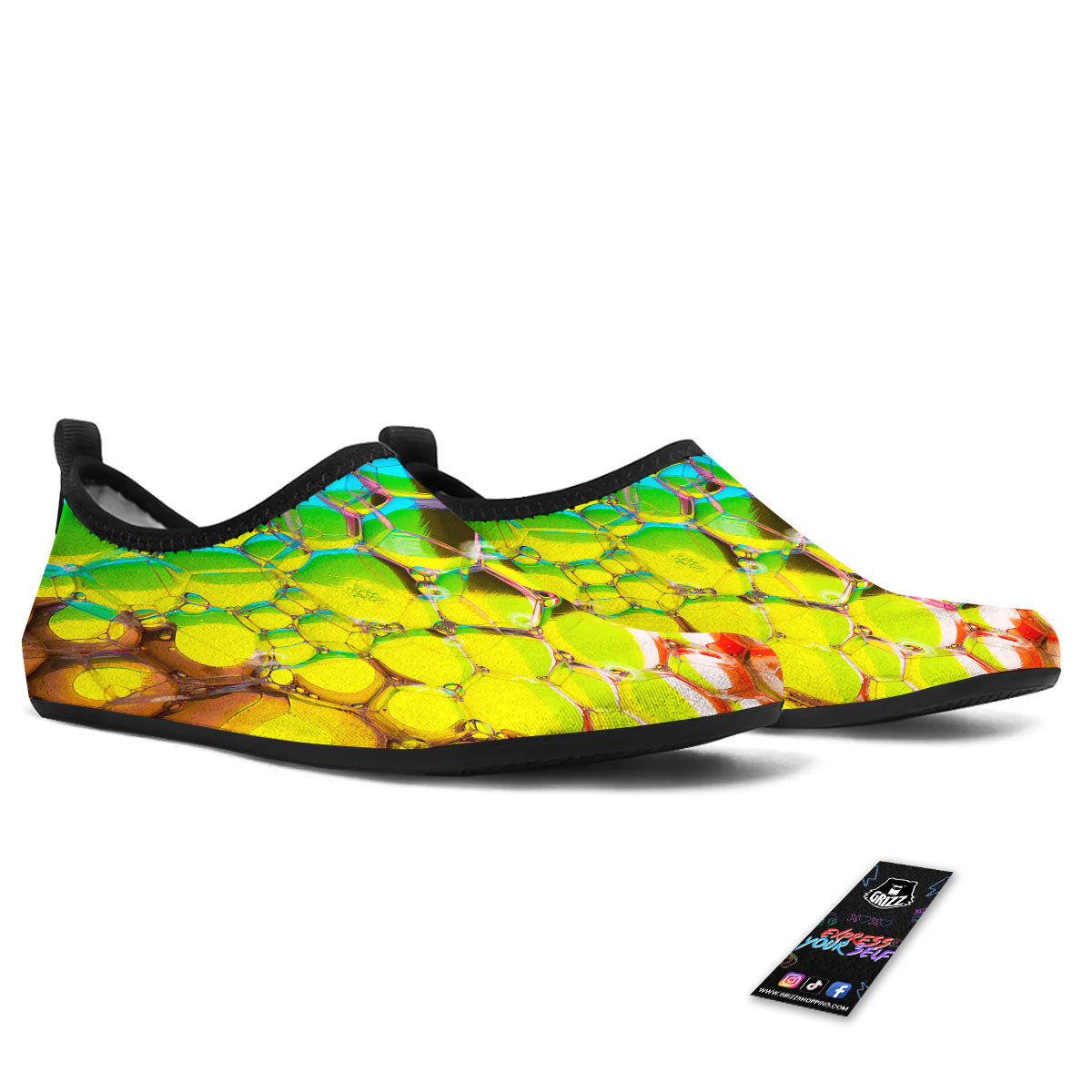 Bubble Soap Psychedelic Print Water Shoes-grizzshop