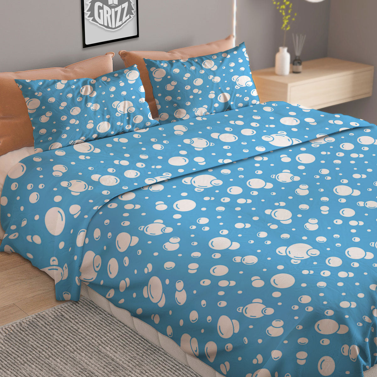 Calendar Geometric Zodiac Print Duvet Cover Bedding Set