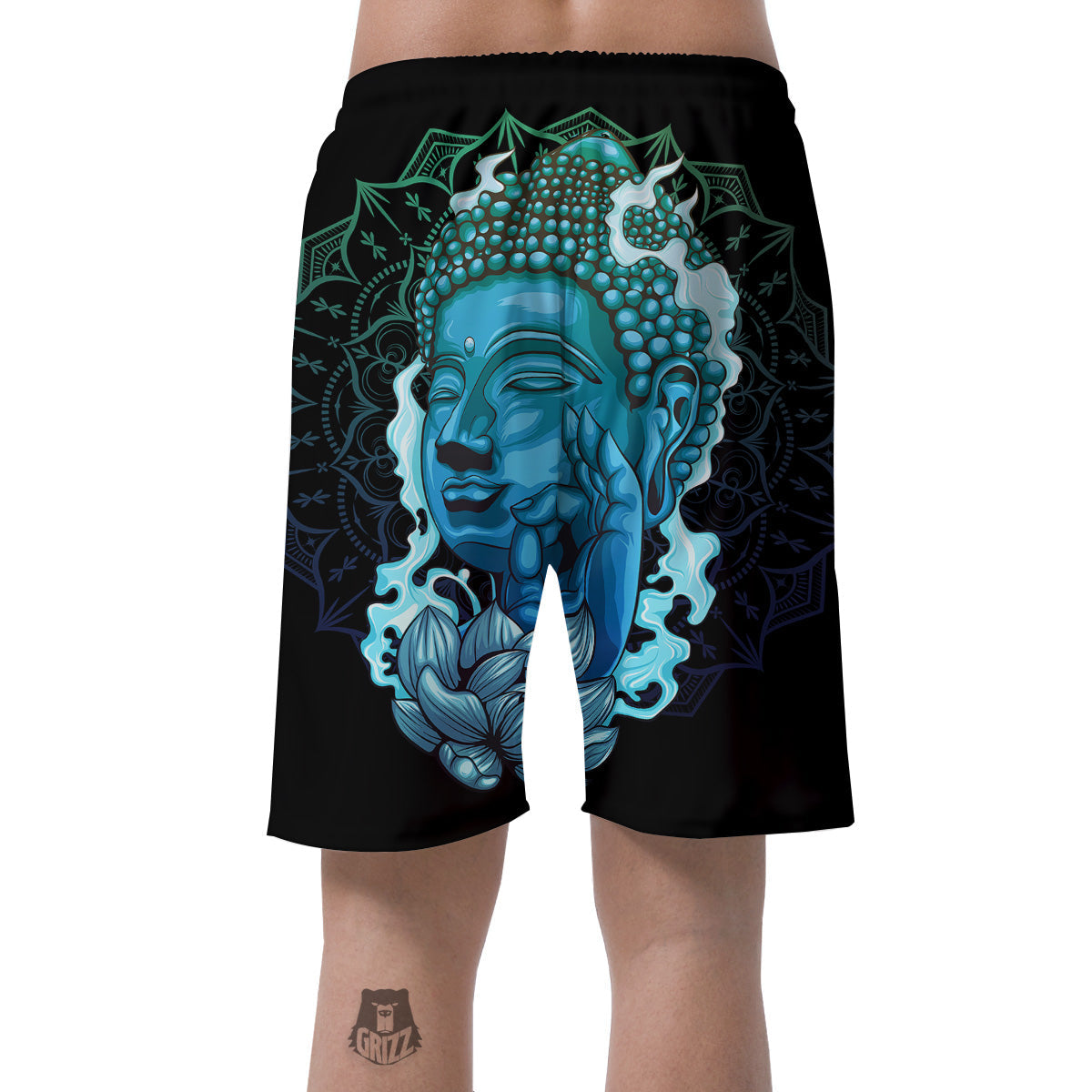 Buddha Blue Print Men's Shorts-grizzshop