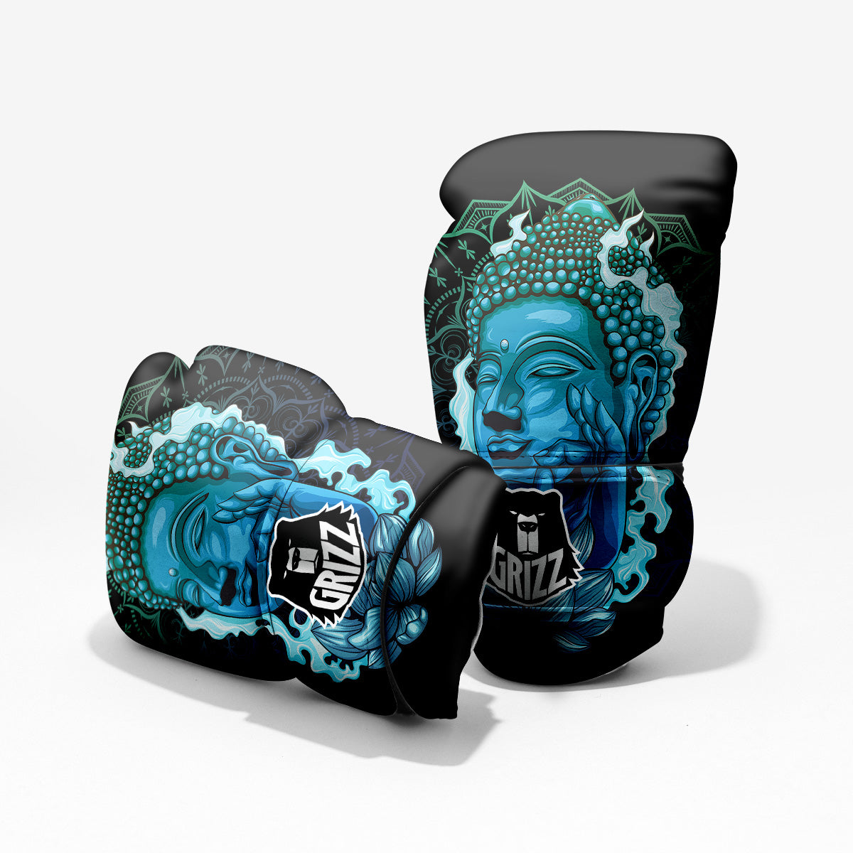 Buddha Blue Print Pro Boxing Glove