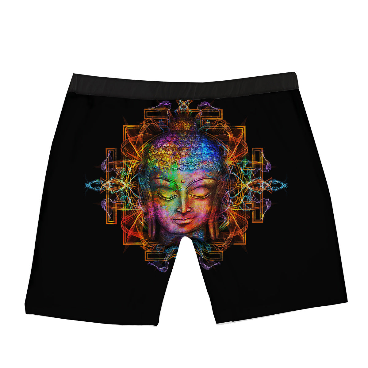 Buddha Colorful Print Boxer Briefs-grizzshop