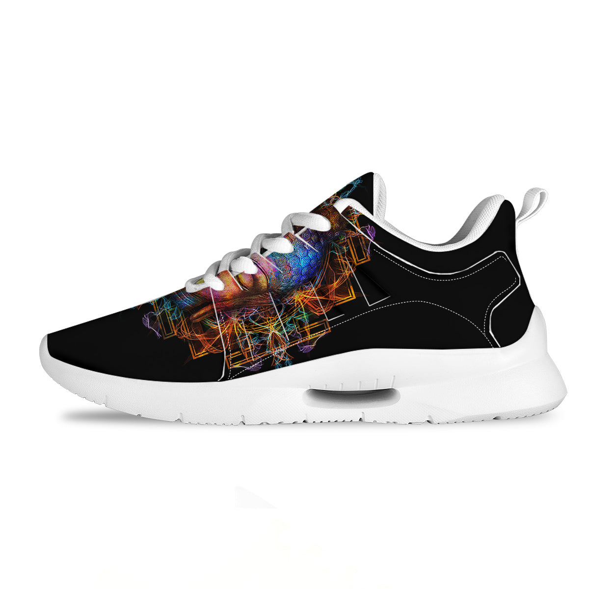 Buddha Colorful Print Tennis Shoes-grizzshop