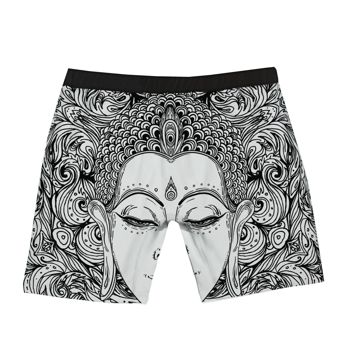 Buddha Mandala Spiritual Black White Print Boxer Briefs-grizzshop