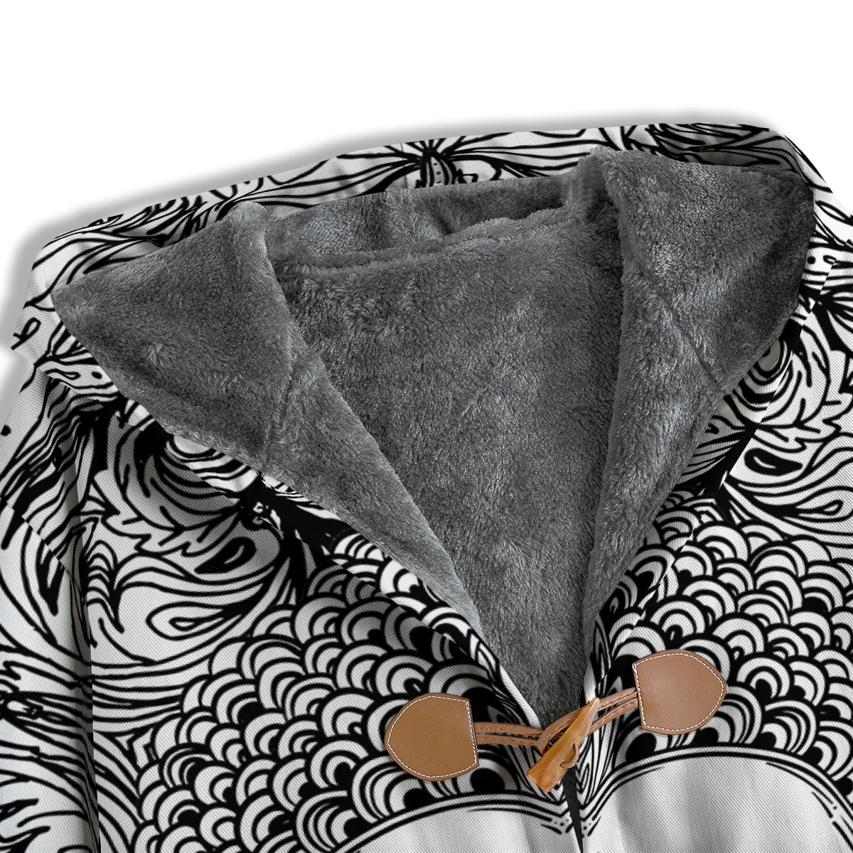 Buddha Mandala Spiritual Black White Print Men's Windbreaker Jacket-grizzshop