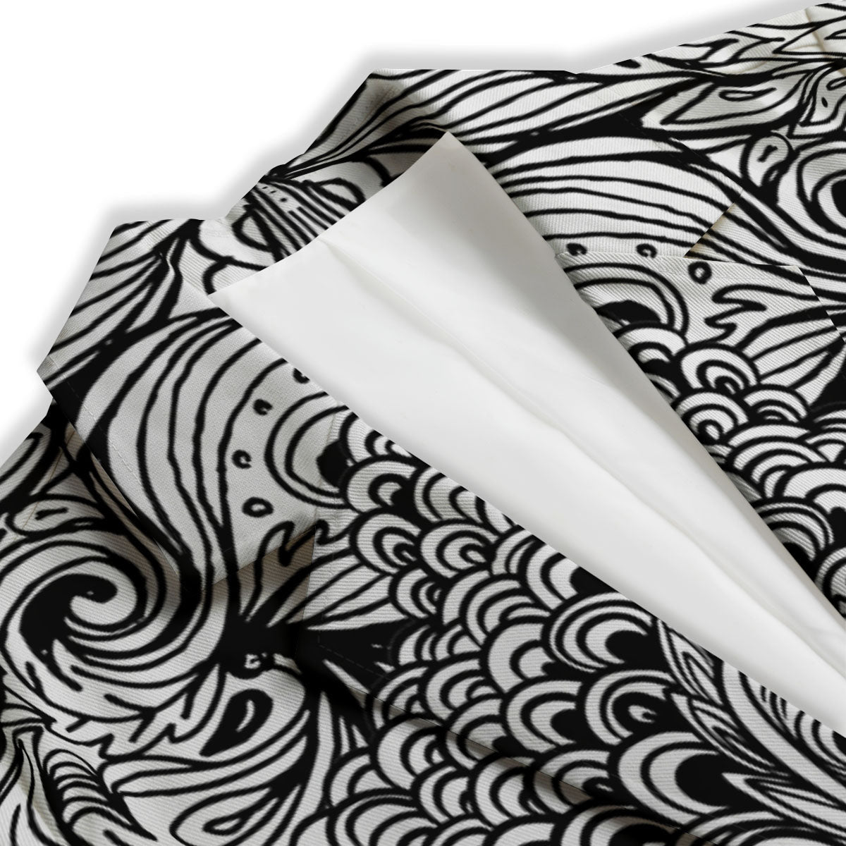 Buddha Mandala Spiritual Black White Print Women's Blazer-grizzshop