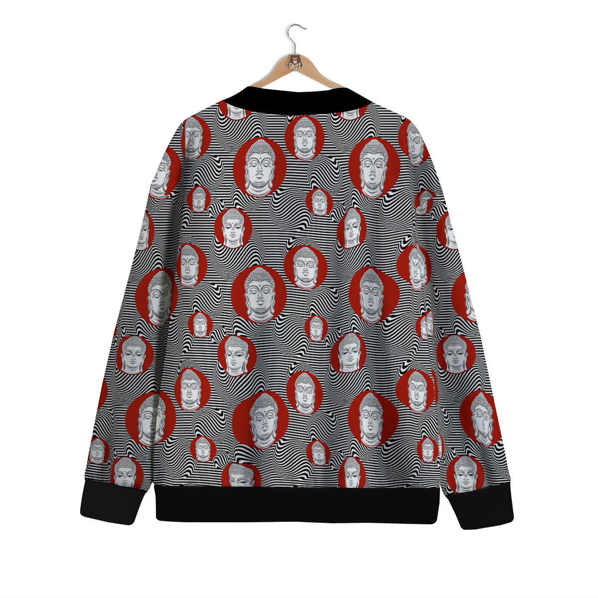 Buddha Print Pattern Cardigan-grizzshop