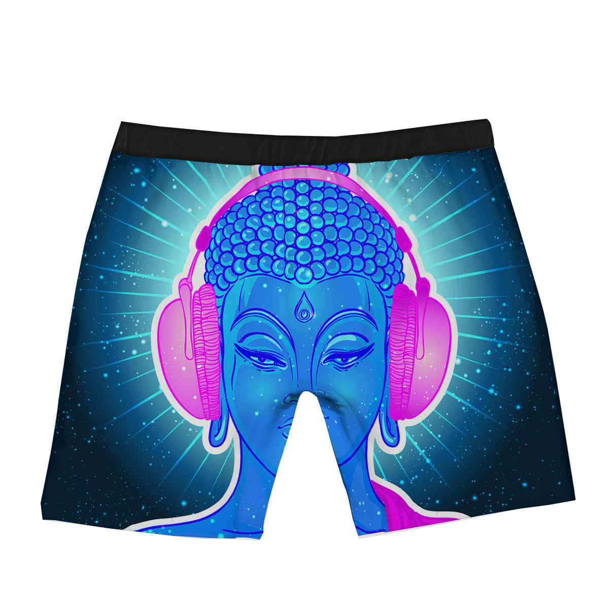 Buddha Psychedelic Print Boxer Briefs-grizzshop
