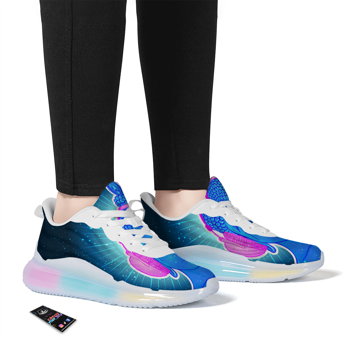 Buddha Psychedelic Print Running Sneakers-grizzshop